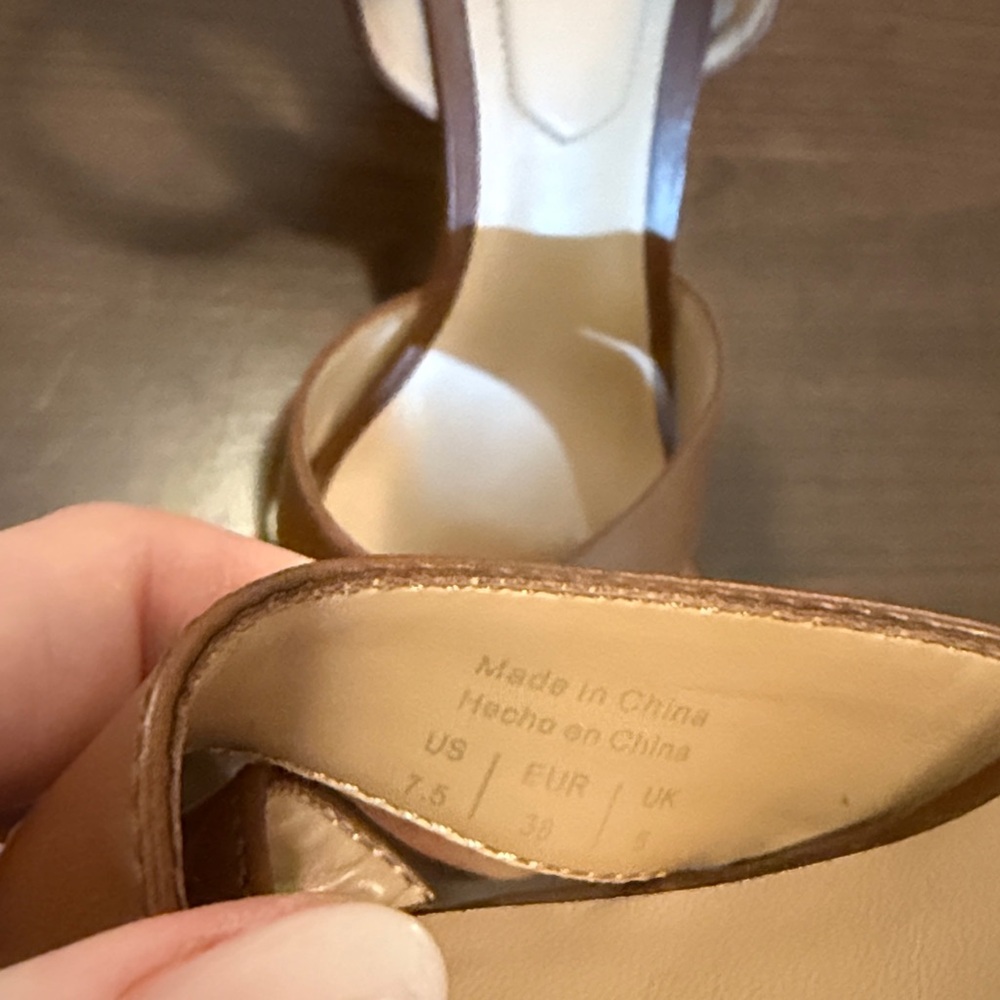 Aldo Brown Leather Platform Heels Size 7.5 - Never Worn - Picture 5 of 5